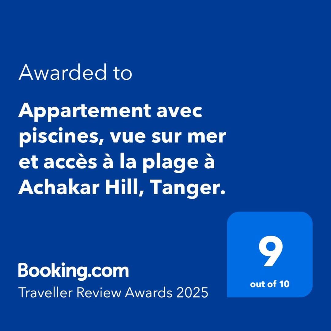 Appartement Avec Piscines, Vue Sur Mer Et Acces A La Plage A Achakar Hill, Tanger. Dış mekan fotoğraf